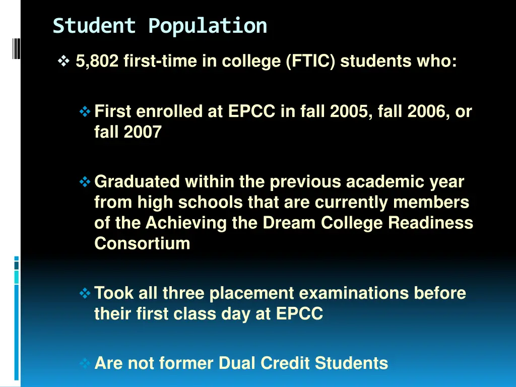 student population