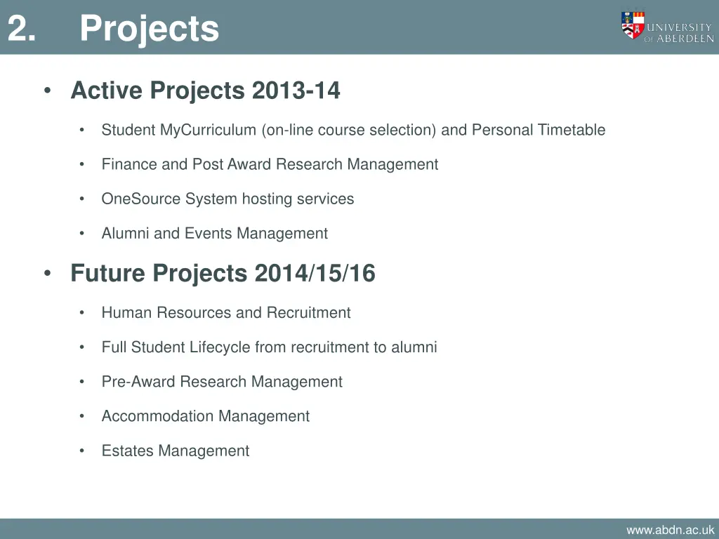 2 projects