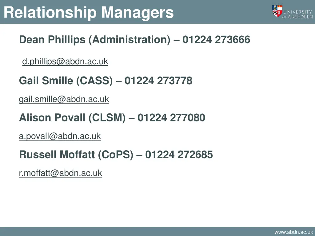 relationship managers