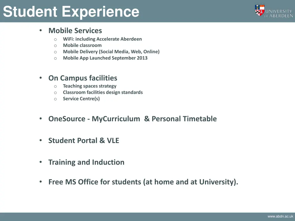 student experience