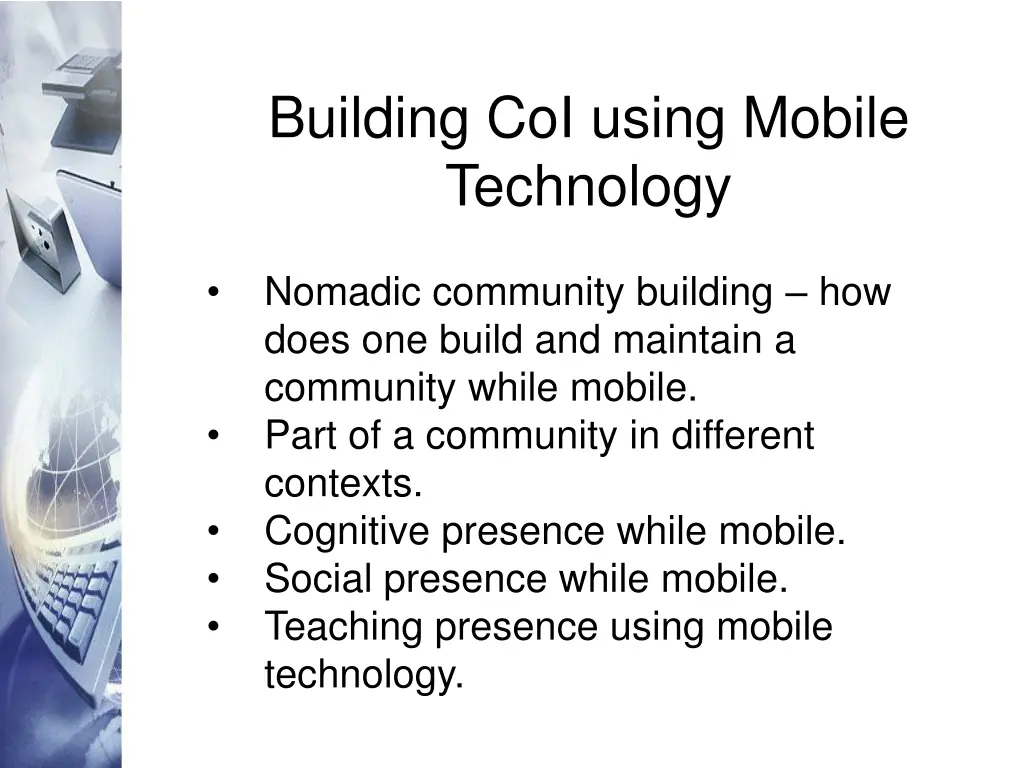 building coi using mobile technology