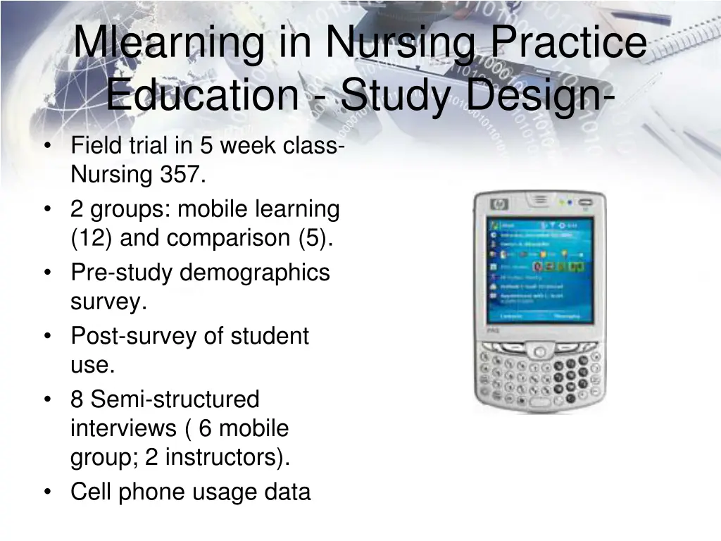 mlearning in nursing practice education study