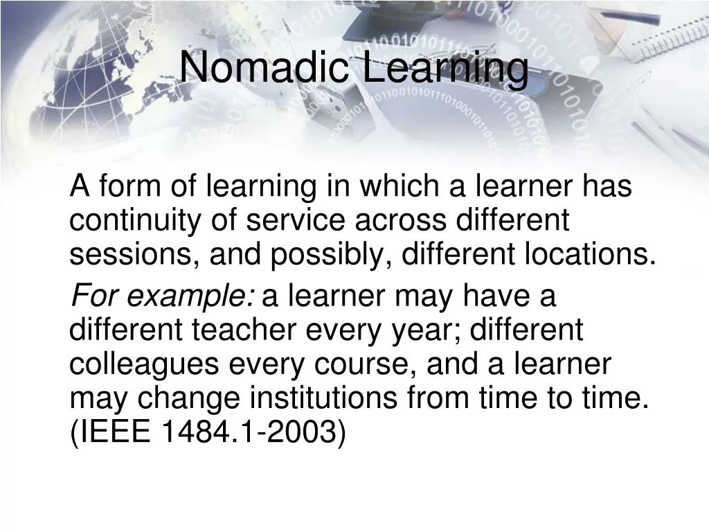 nomadic learning