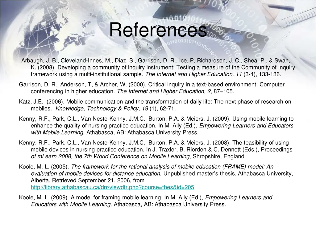 references