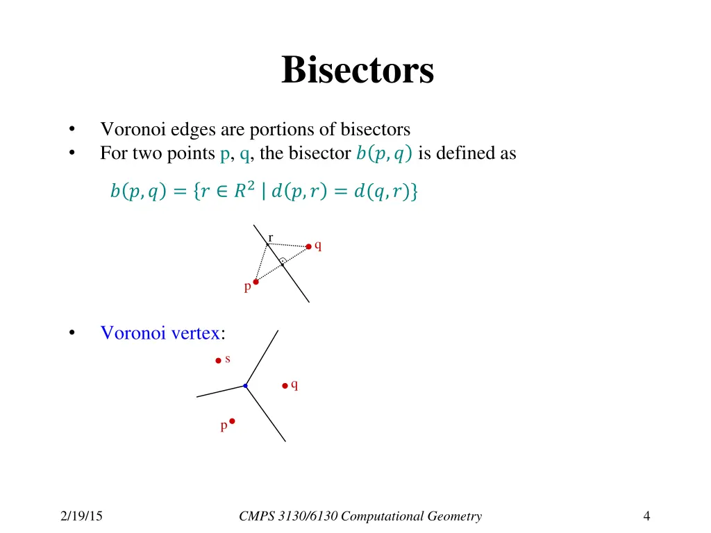 bisectors