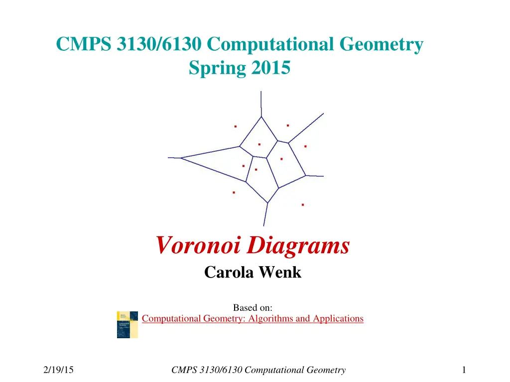 cmps 3130 6130 computational geometry spring 2015