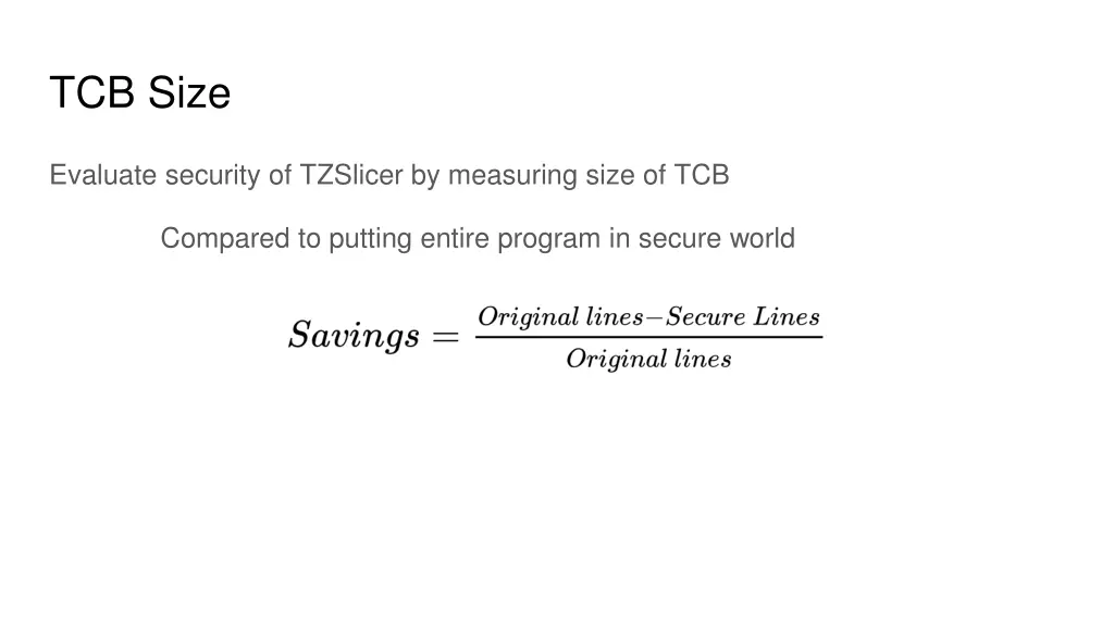 tcb size