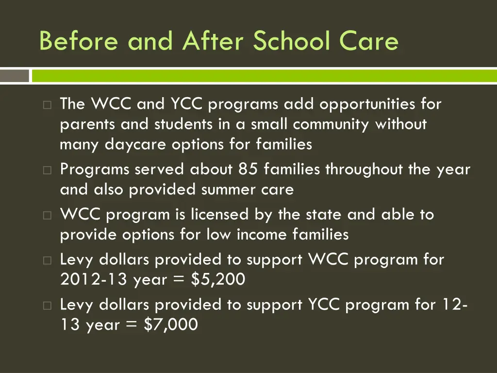 before and after school care
