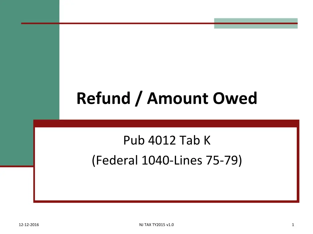 refund amount owed