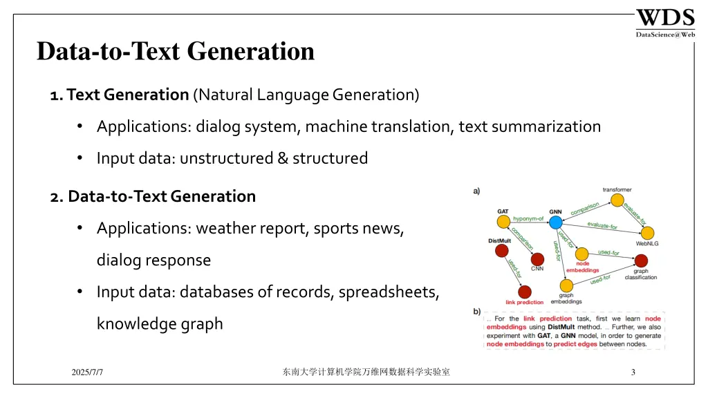 data to text generation