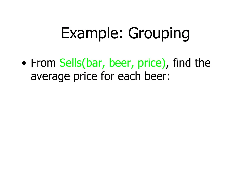example grouping