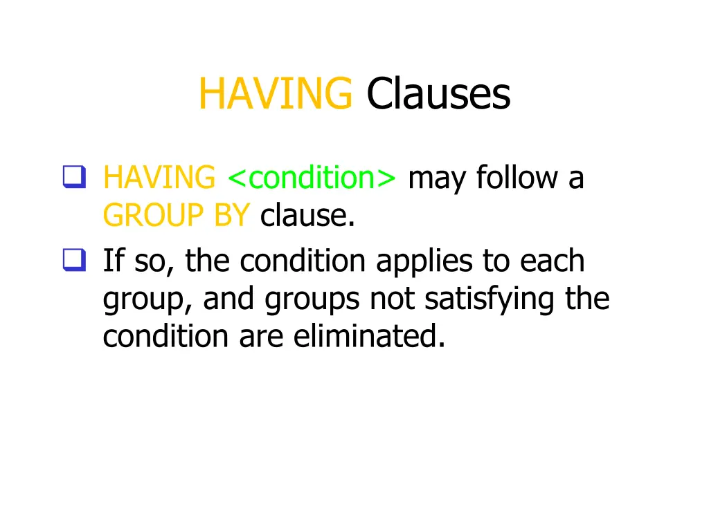 having clauses 2