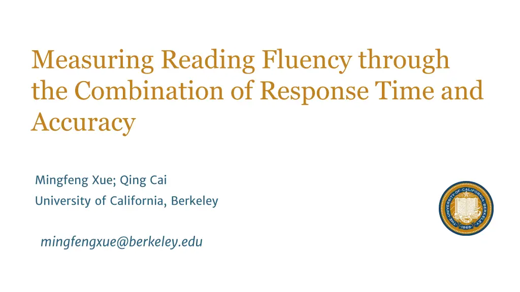measuring reading fluency through the combination