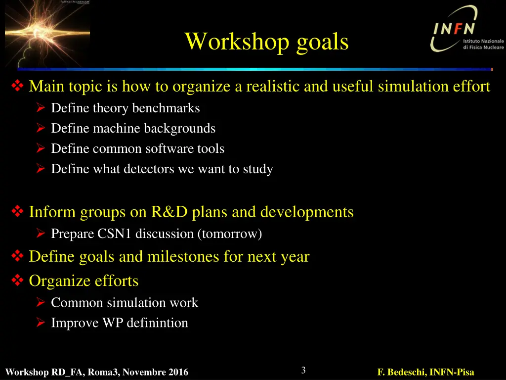 workshop goals