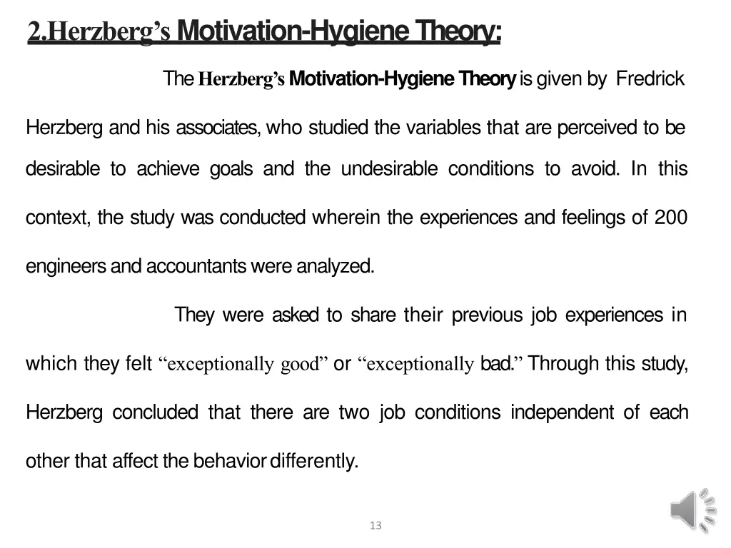 2 herzberg s motivation hygienetheory