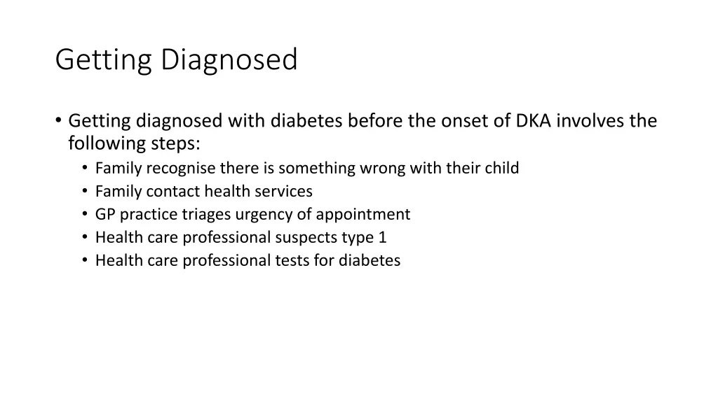 getting diagnosed