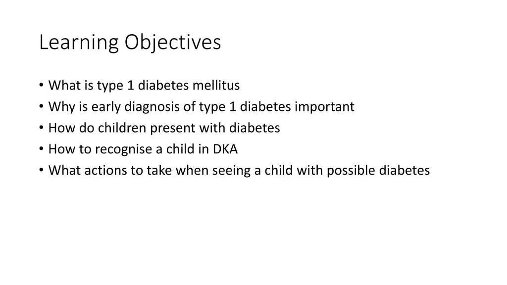 learning objectives