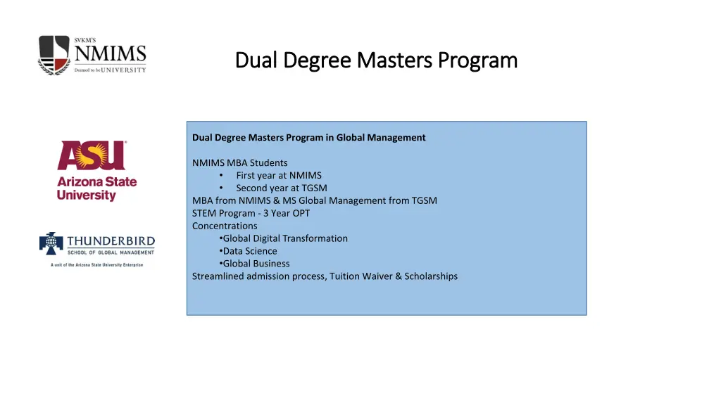 dual degree masters program dual degree masters