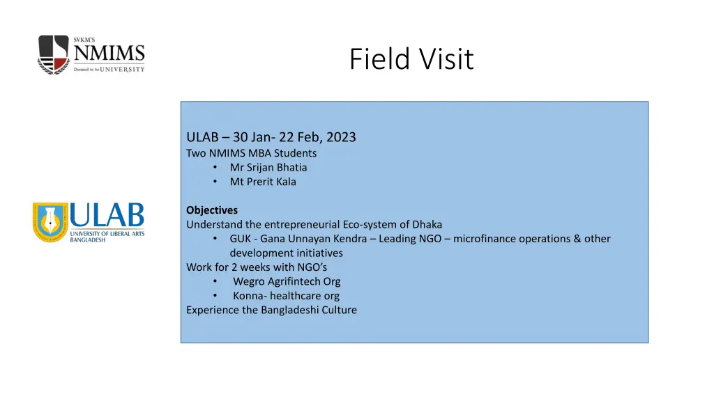 field visit