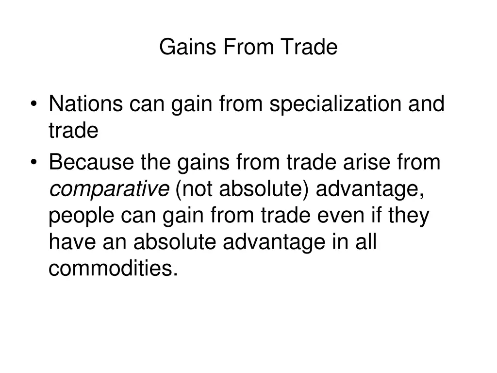 gains from trade 4