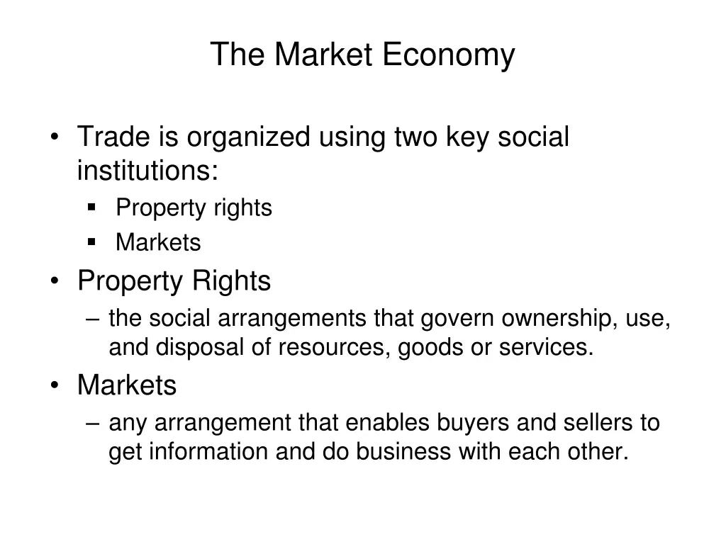 the market economy