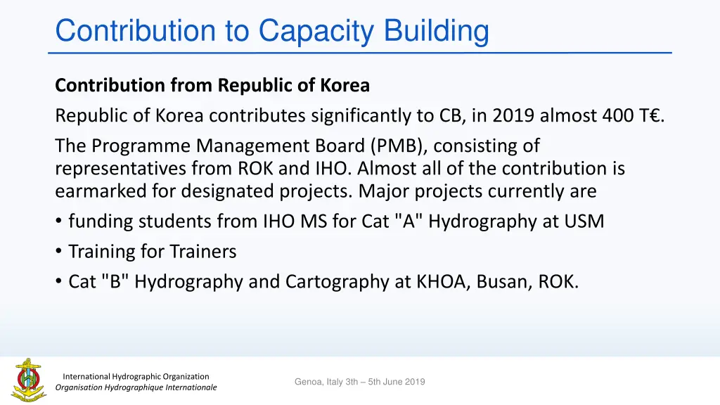 contribution to capacity building
