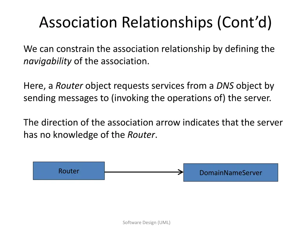 association relationships cont d