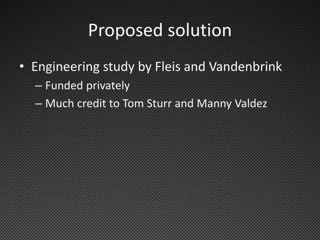 proposed solution