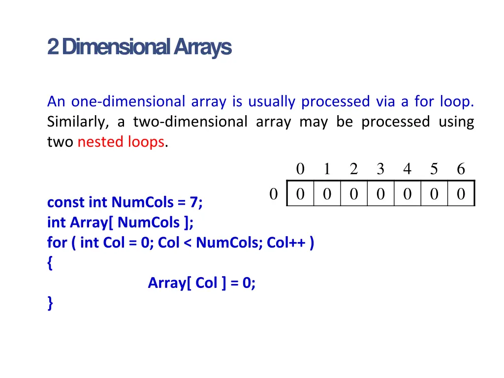 2 dimensional arrays 2
