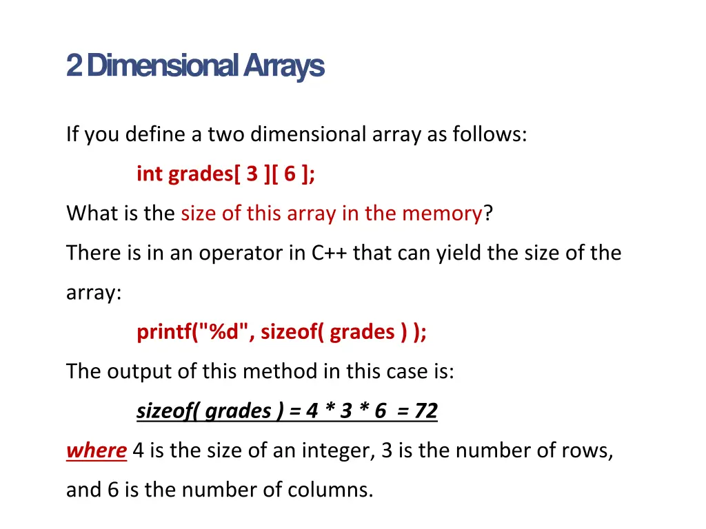2 dimensional arrays 5