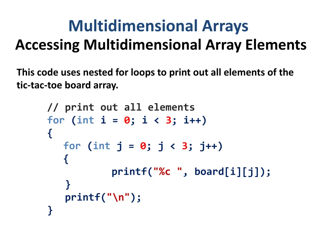multidimensional arrays 1