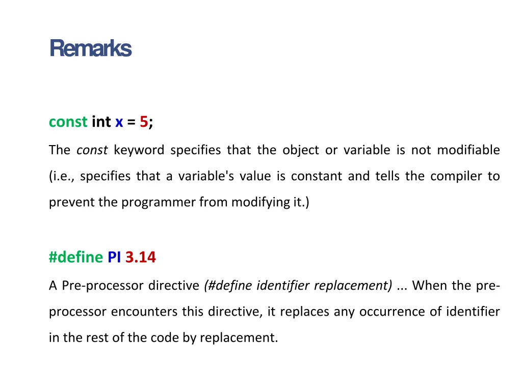 remarks
