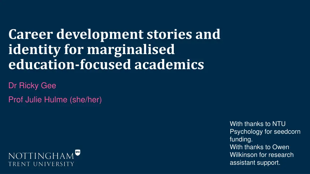 career development stories and identity
