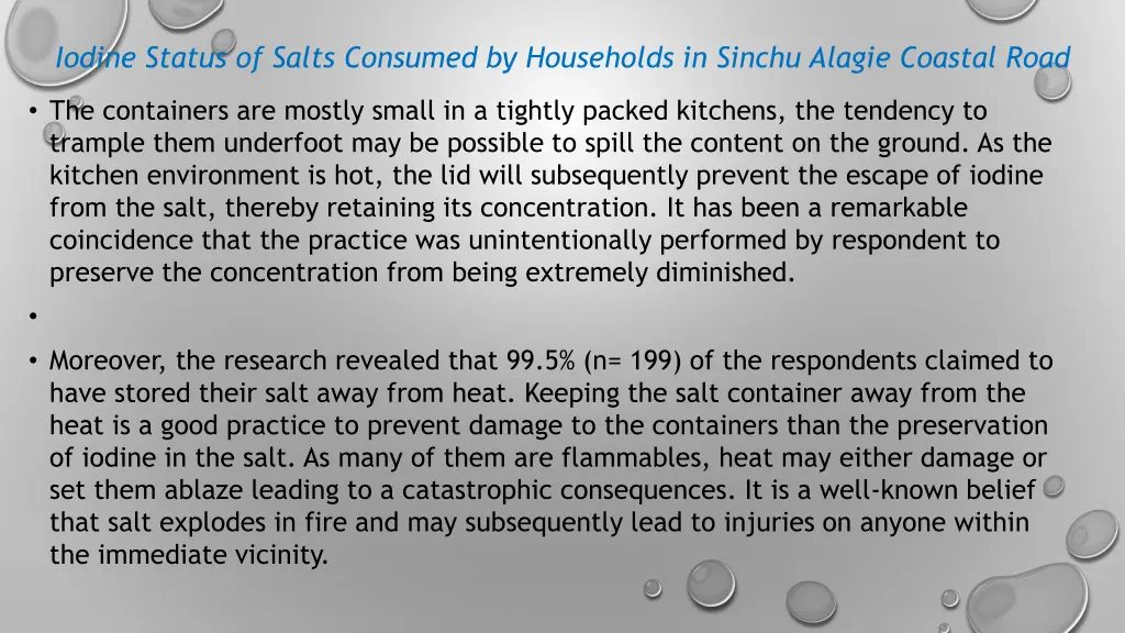 iodine status of salts consumed by households 13