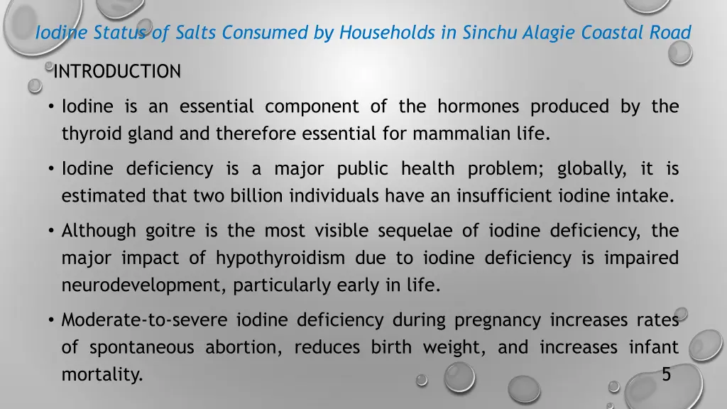 iodine status of salts consumed by households 3