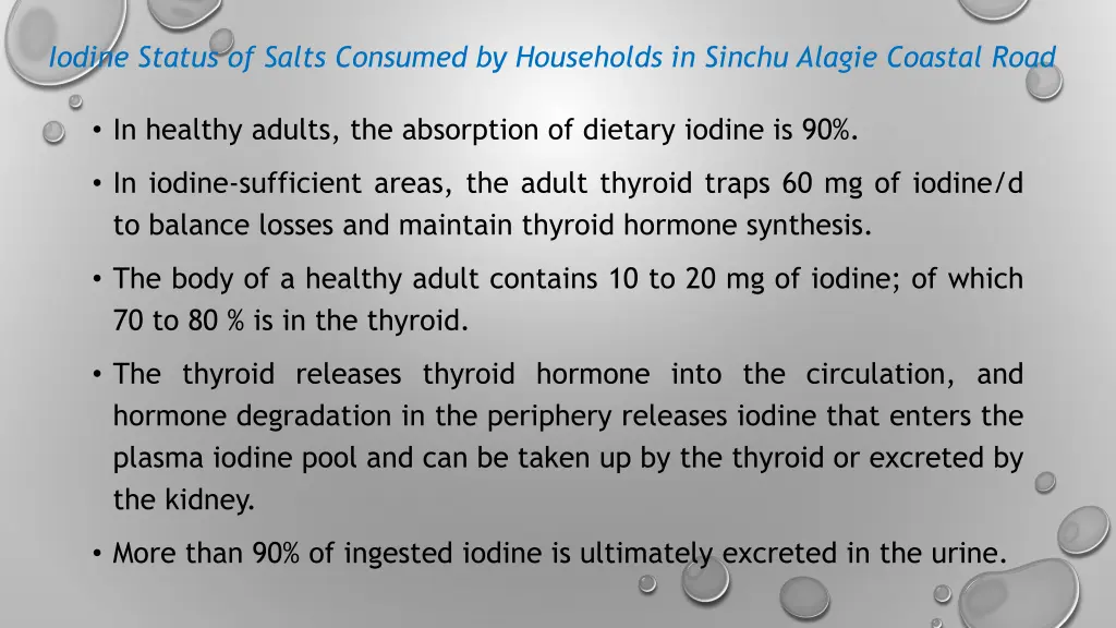 iodine status of salts consumed by households 5