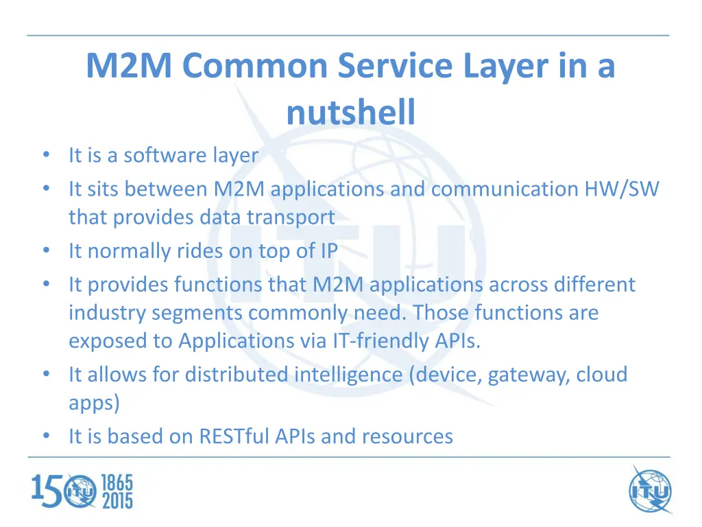 m2m common service layer in a nutshell