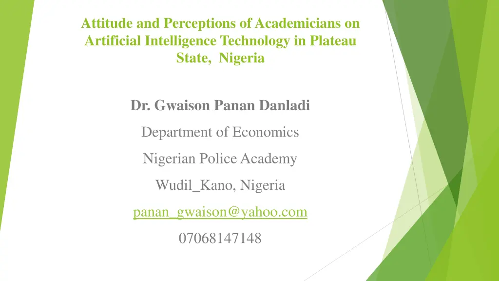 attitude and perceptions of academicians