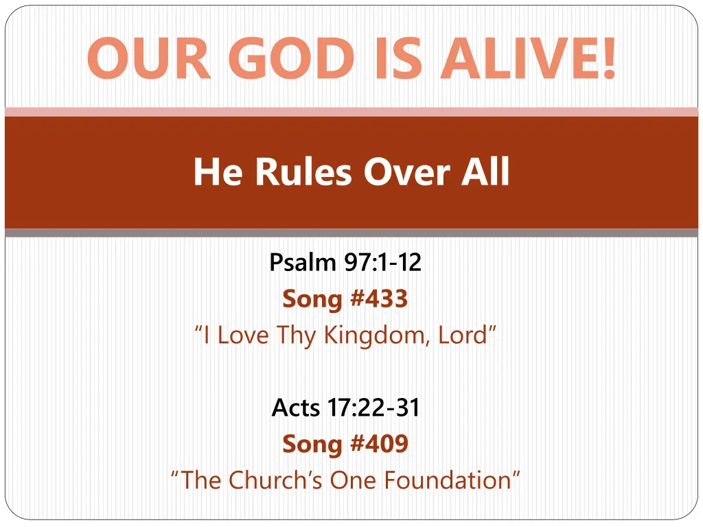 our god is alive 3
