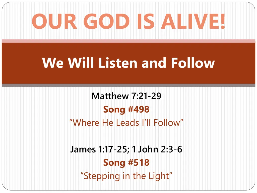 our god is alive 5