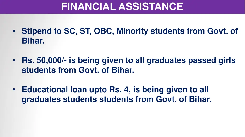 financial assistance