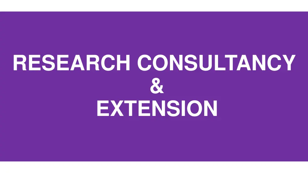 research consultancy extension