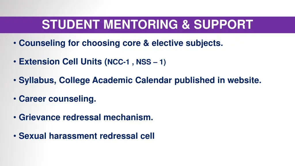 student mentoring support