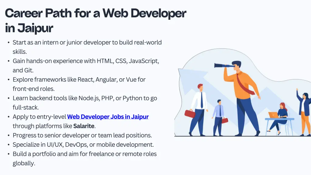 start as an intern or junior developer to build