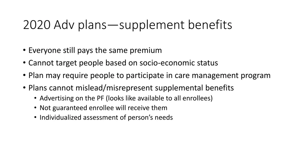 2020 adv plans supplement benefits 2