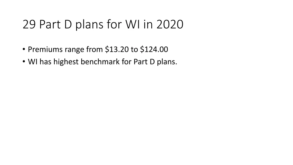 29 part d plans for wi in 2020
