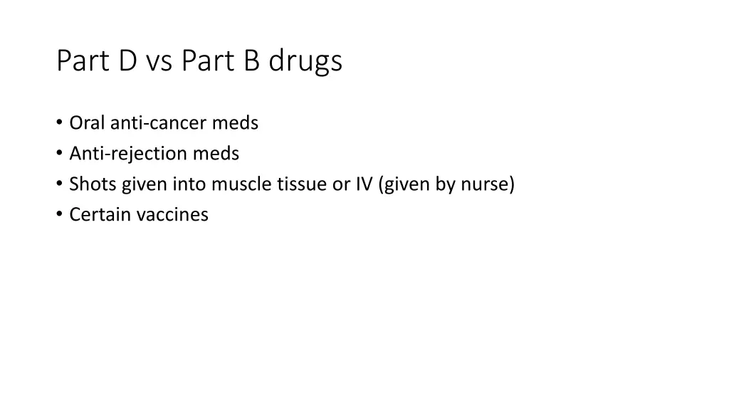 part d vs part b drugs