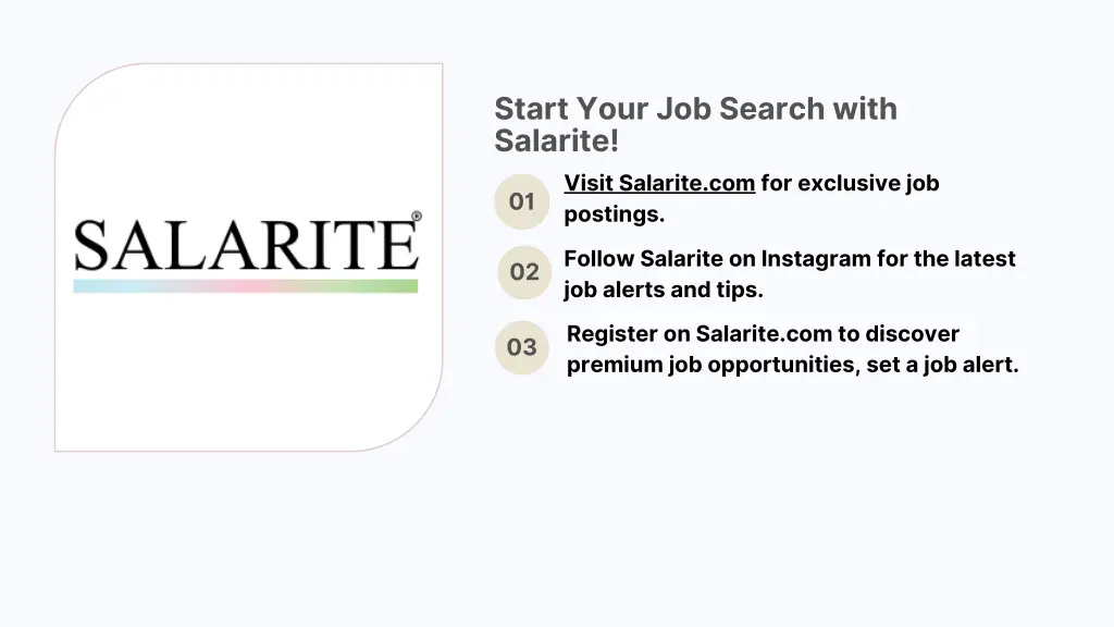 start your job search with salarite