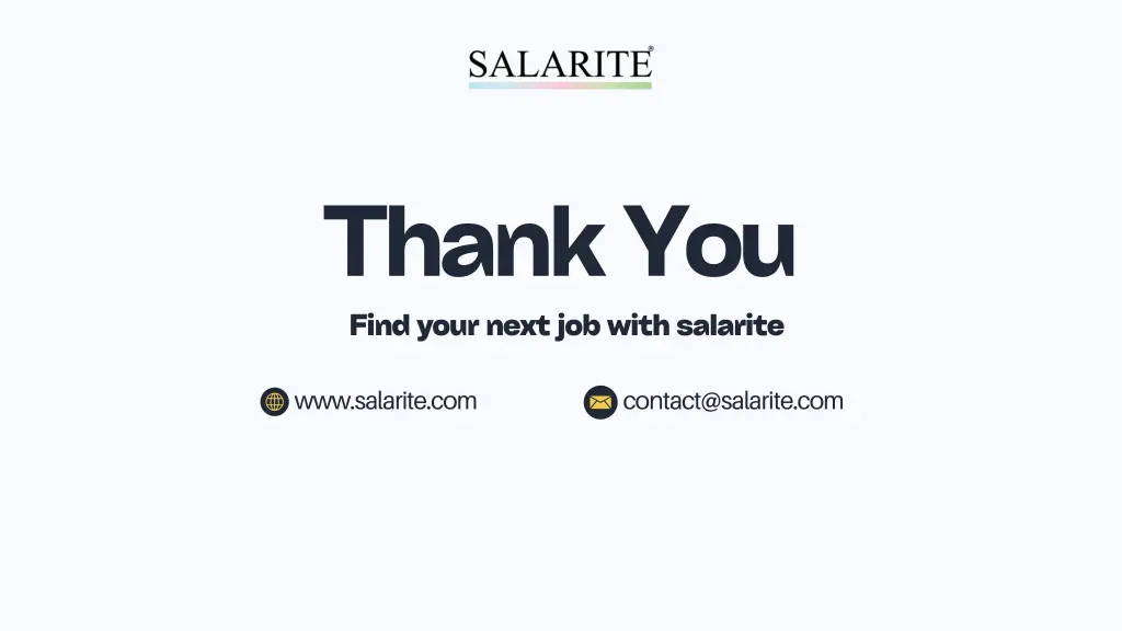 thank you find your next job with salarite