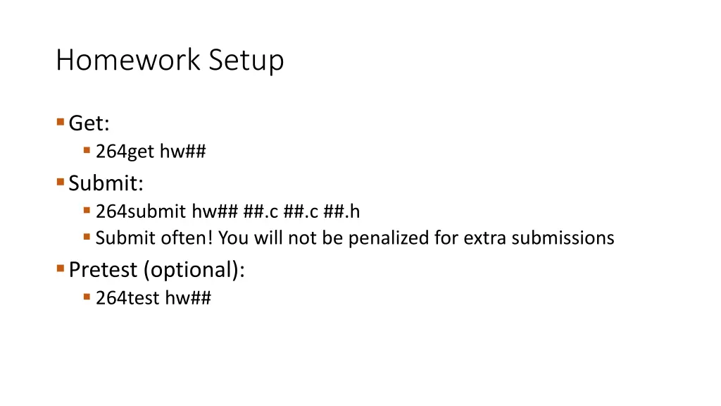 homework setup